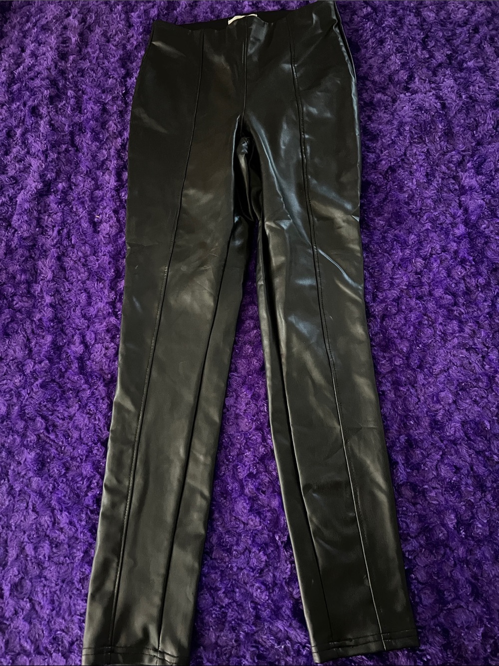 H&M Black Faux Leather Leggings